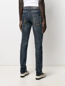 Saint Laurent logo-patch denim jeans