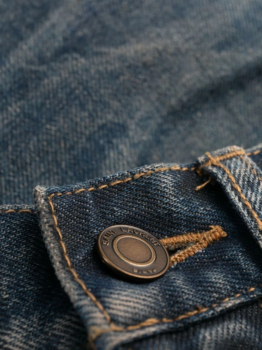 Saint Laurent logo-patch denim jeans