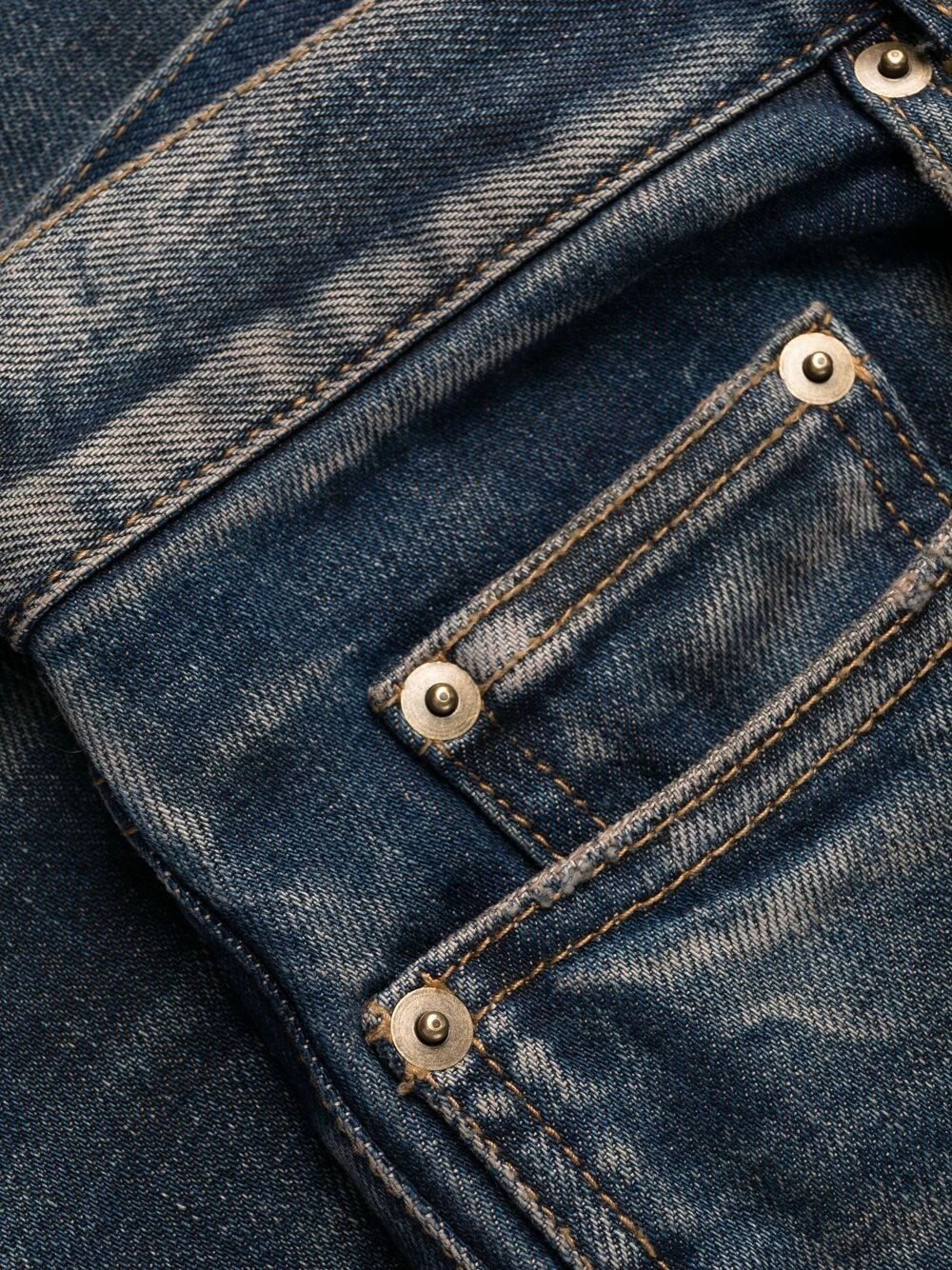 Saint Laurent logo-patch denim jeans