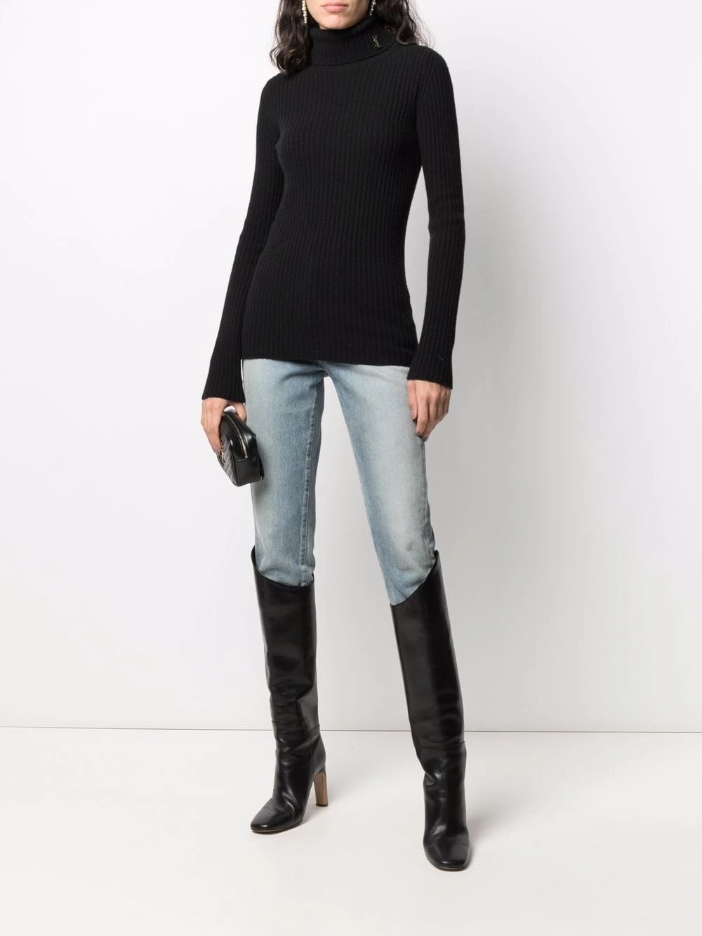 Saint Laurent ribbed-knit roll-neck jumper