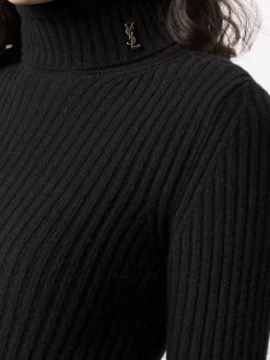 Saint Laurent ribbed-knit roll-neck jumper