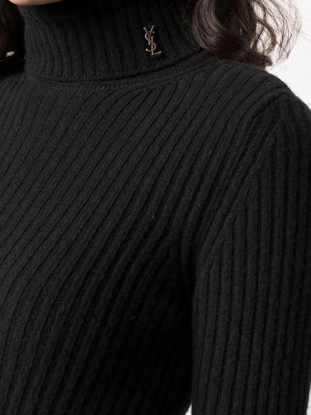 Saint Laurent ribbed-knit roll-neck jumper