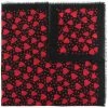 Saint Laurent two-tone heart-print scarf