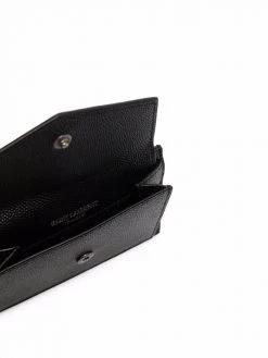 Saint Laurent textured-leather clutch