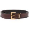 Saint Laurent logo-plaque buckle belt