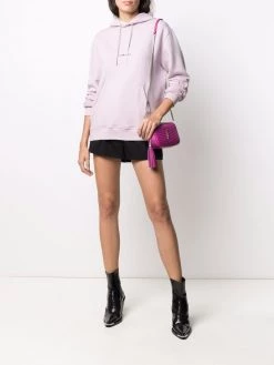 Saint Laurent logo-print drawstring hoodie