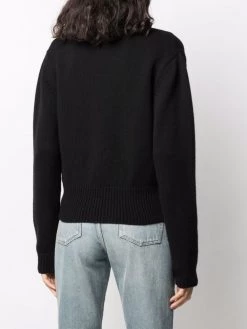 Saint Laurent sequin monogram-detail cardigan