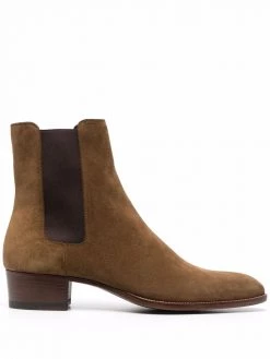 Saint Laurent Wyatt 40mm suede Chelsea boots