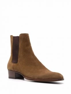 Saint Laurent Wyatt 40mm suede Chelsea boots