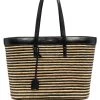 Saint Laurent woven striped tote bag