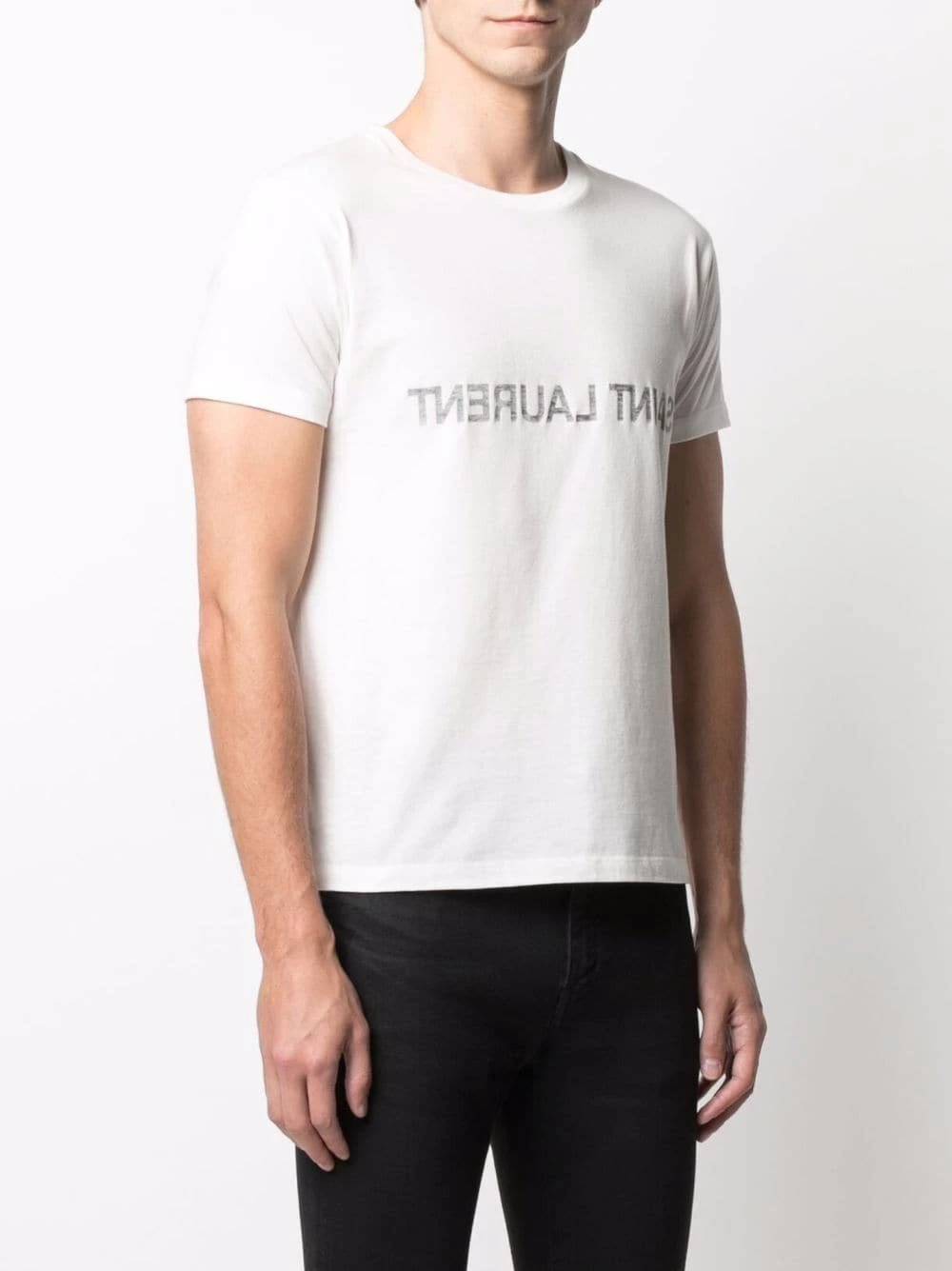 Saint Laurent reverse logo-print T-shirt