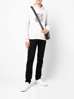 Saint Laurent optical illusion-print relaxed hoodie