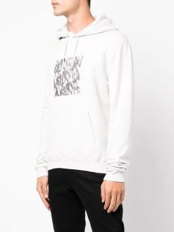 Saint Laurent optical illusion-print relaxed hoodie