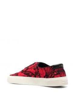 Saint Laurent botanical-print low-top sneakers