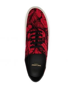 Saint Laurent botanical-print low-top sneakers