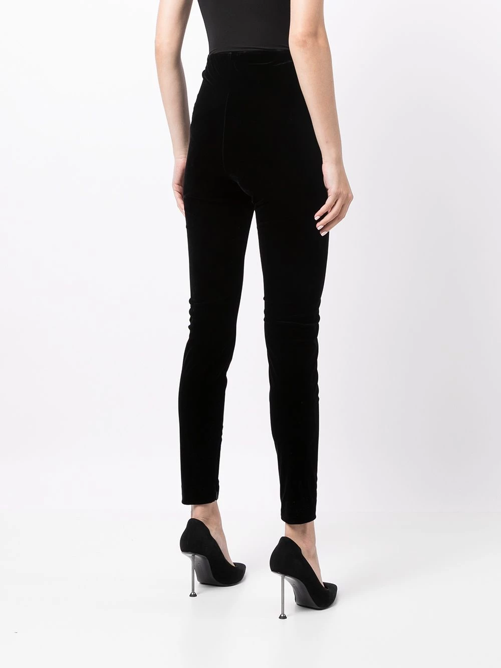 Saint Laurent high-waisted tailored velvet leggings