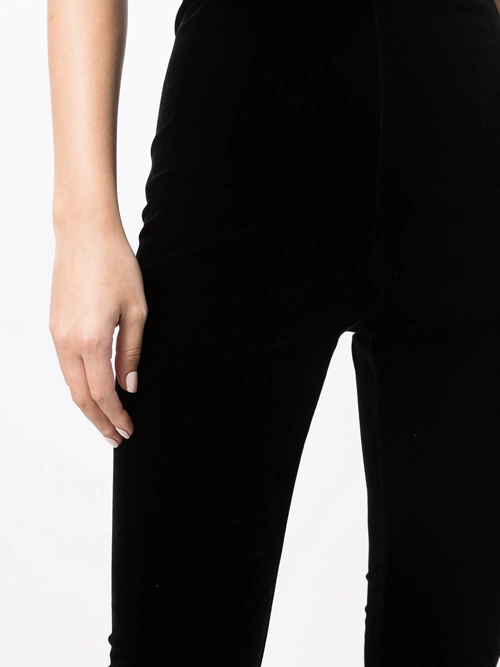 Saint Laurent high-waisted tailored velvet leggings