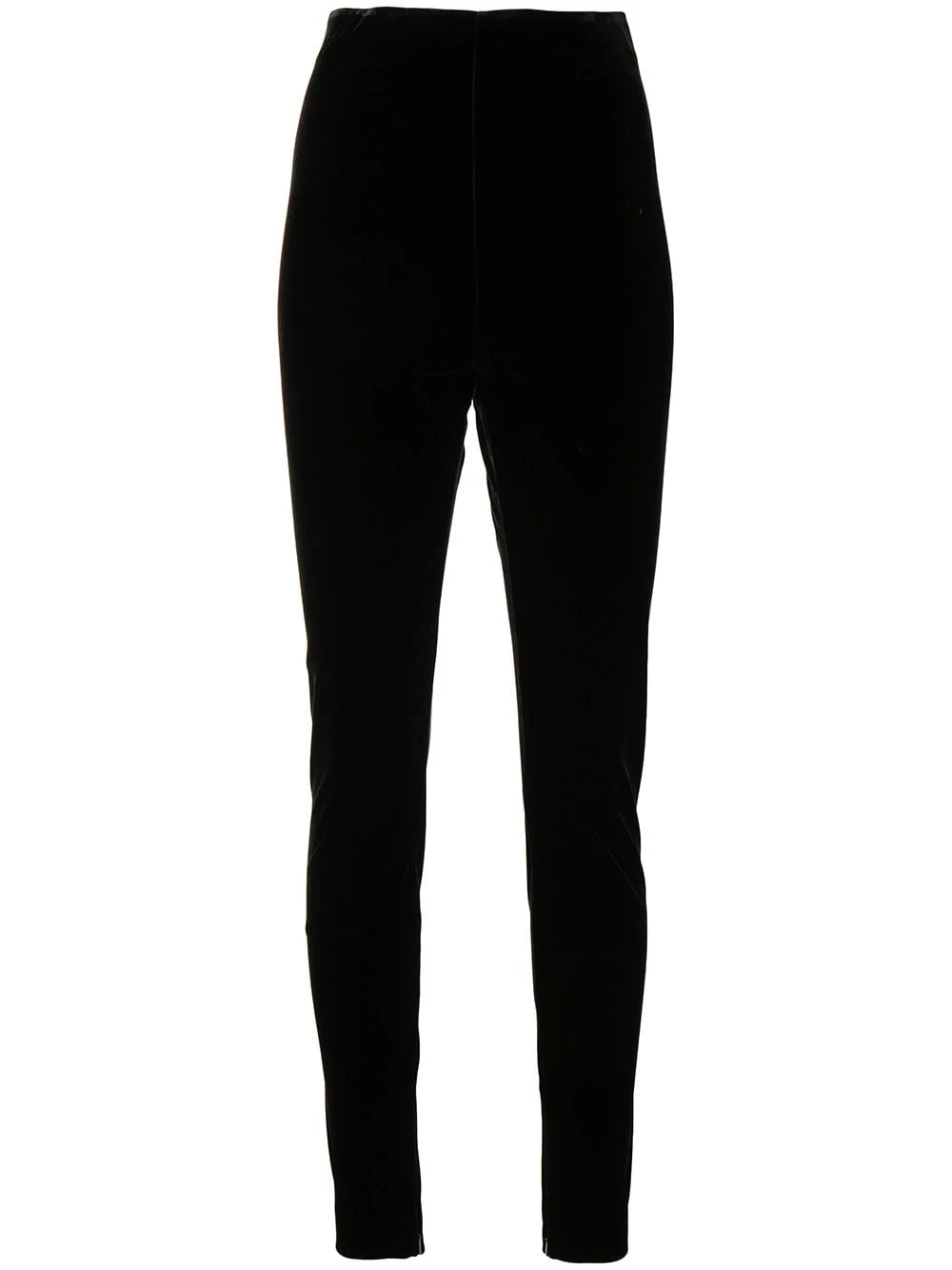 Saint Laurent high-waisted tailored velvet leggings