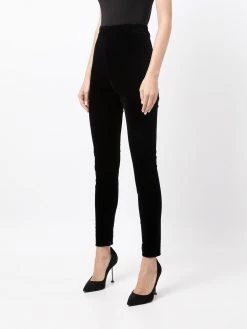 Saint Laurent high-waisted tailored velvet leggings
