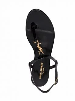 Saint Laurent Cassandra logo plaque sandals