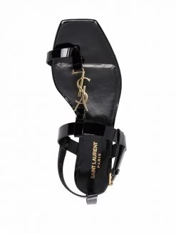 Saint Laurent Cassandra logo sandals