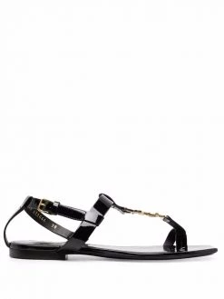 Saint Laurent Cassandra logo sandals