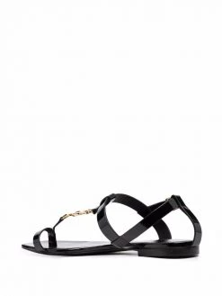 Saint Laurent Cassandra logo sandals