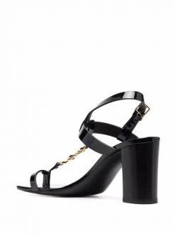 Saint Laurent Cassandra logo 75mm sandals