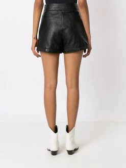 Saint Laurent high-waist leather shorts