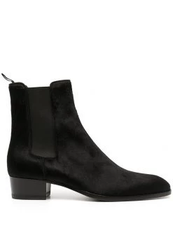 Saint Laurent Wyatt 40mm pony hair Chelsea boots