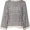 Saint Laurent geometric-pattern knitted jumper