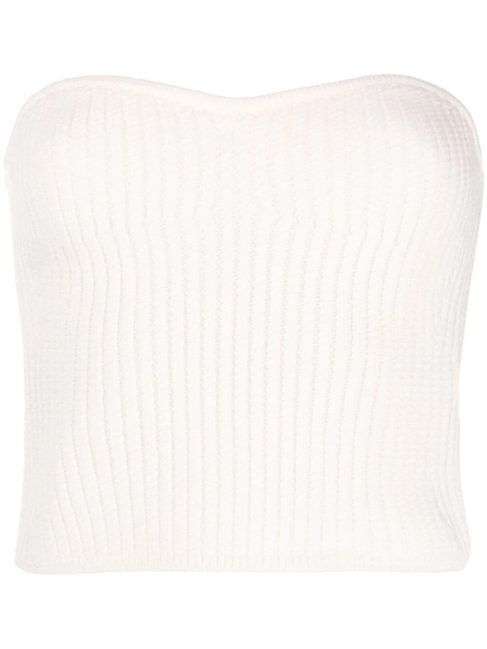 Saint Laurent ribbed strapless top