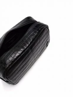 Saint Laurent embossed logo wash bag