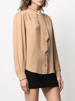 Saint Laurent pussy-bow silk blouse
