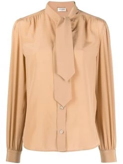 Saint Laurent pussy-bow silk blouse