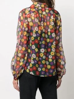 Saint Laurent silk muslin floral-print blouse