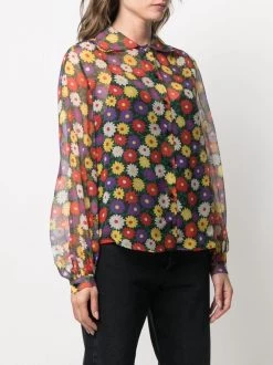 Saint Laurent silk muslin floral-print blouse