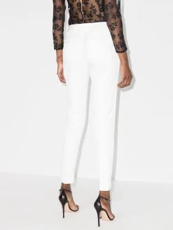 Saint Laurent pleated front slim-fit trousers