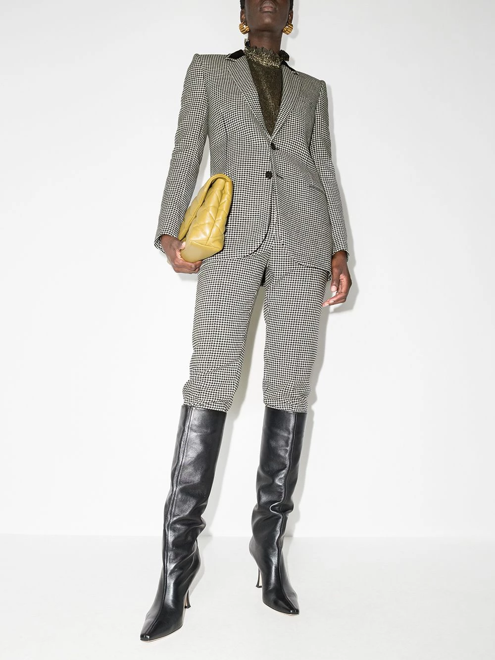 Saint Laurent houndstooth tailored trousers