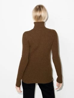 Saint Laurent roll-neck ribbed-knit jumper