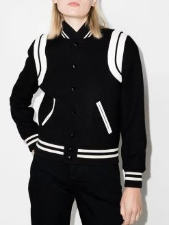 Saint Laurent two-tone varsity jacket