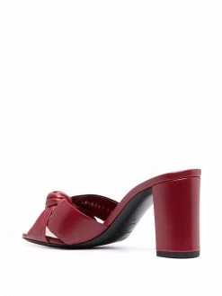 Saint Laurent knot-detail leather mules