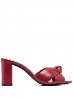 Saint Laurent knot-detail leather mules