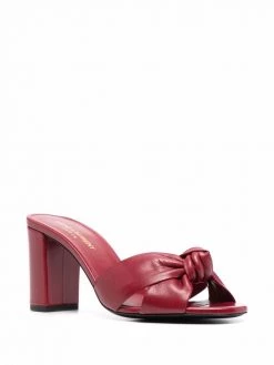Saint Laurent knot-detail leather mules