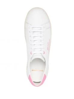 Saint Laurent logo-embroidered lace-up sneakers