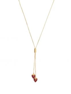 Saint Laurent strawberry-charm bolo necklace