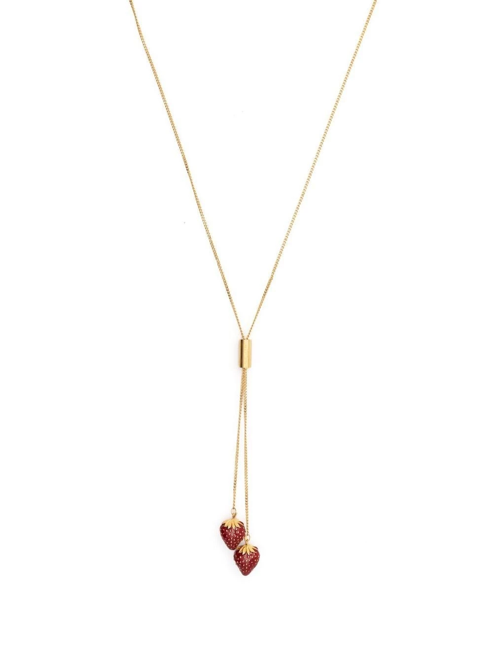 Saint Laurent strawberry-charm bolo necklace