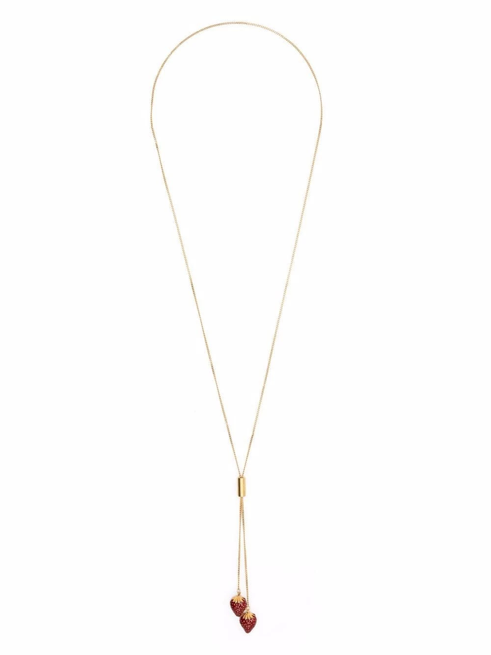 Saint Laurent strawberry-charm bolo necklace