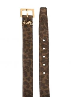 Saint Laurent animal-print monogram belt
