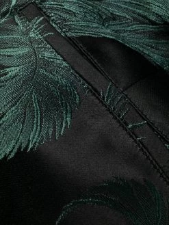 Saint Laurent palm tree-jacquard wide-leg trousers